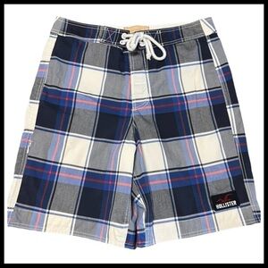 HOLLISTER Plaid Swim Board Shorts
